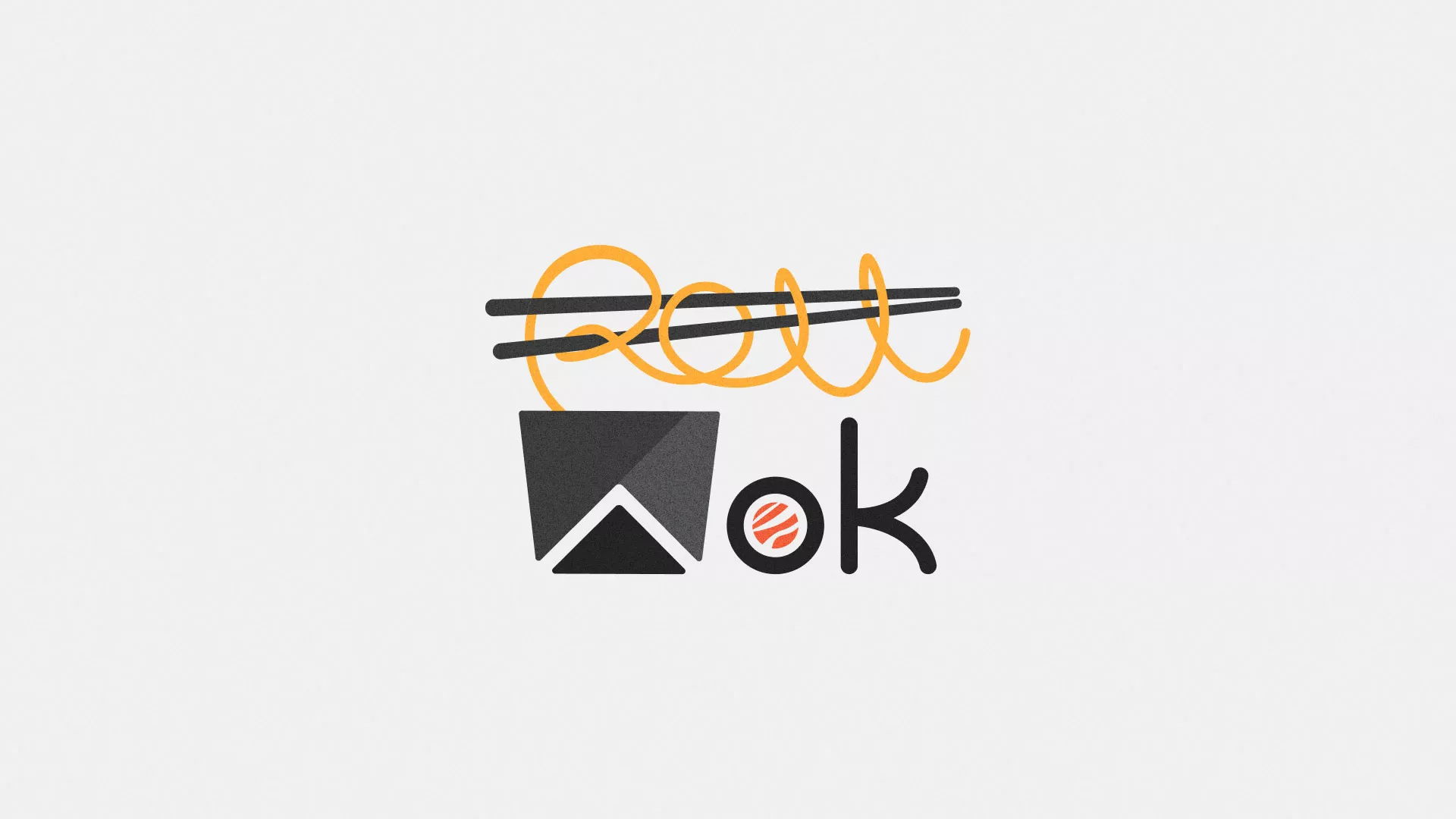 Разработка логотипа суши-бара «Roll Wok Club» в Надыме