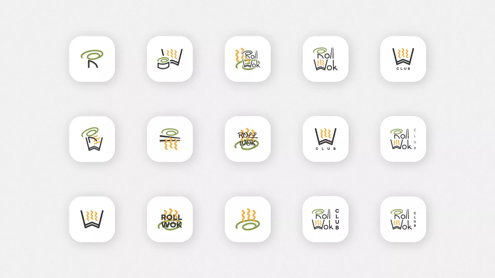 Разработка иконки приложения суши-бара «Roll Wok Club» в Надыме